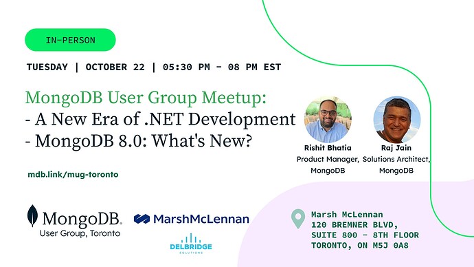 Toronto MongoDB User Groups - October 22 2024