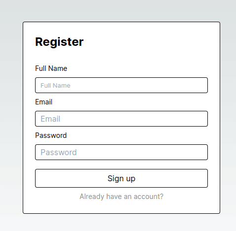 register form