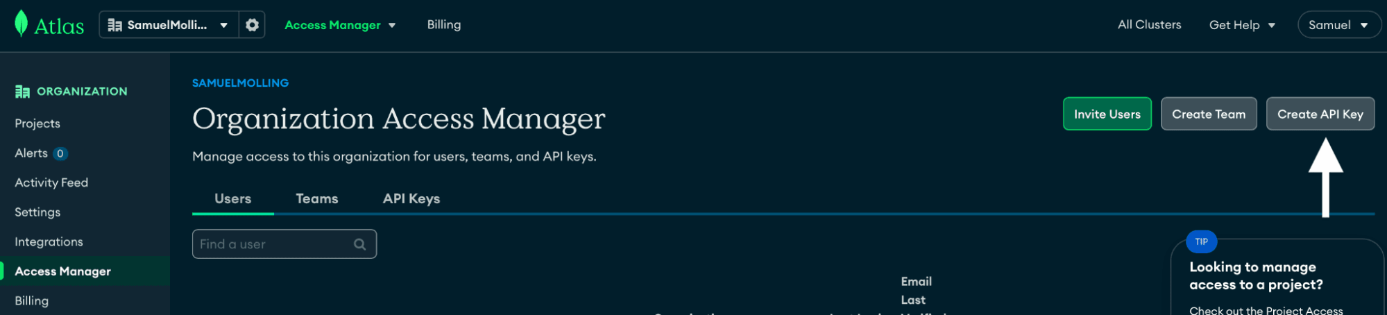 Organization Access Manager for your organization