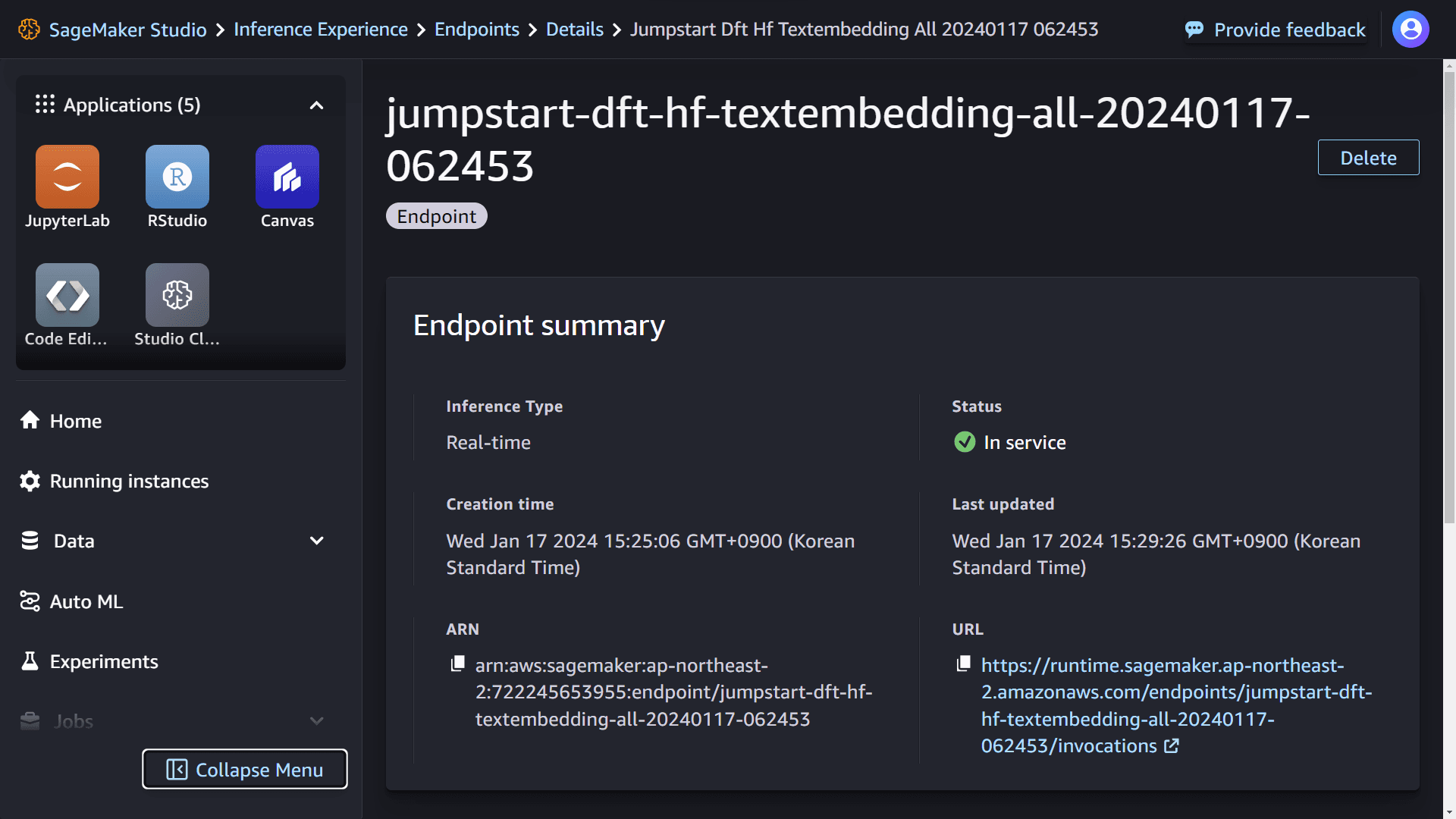 Endpoint summary