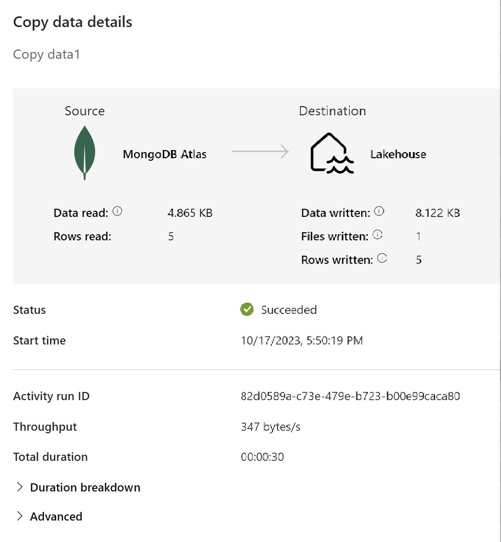 Microsoft Fabric Data Details