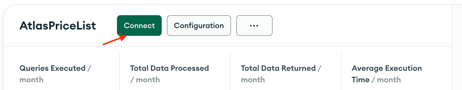 Select 'Connect' to connect to your federated database.