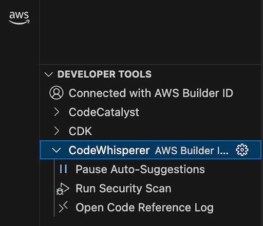 AWS CodeWhisperer Running