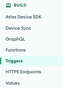 Triggers Menu