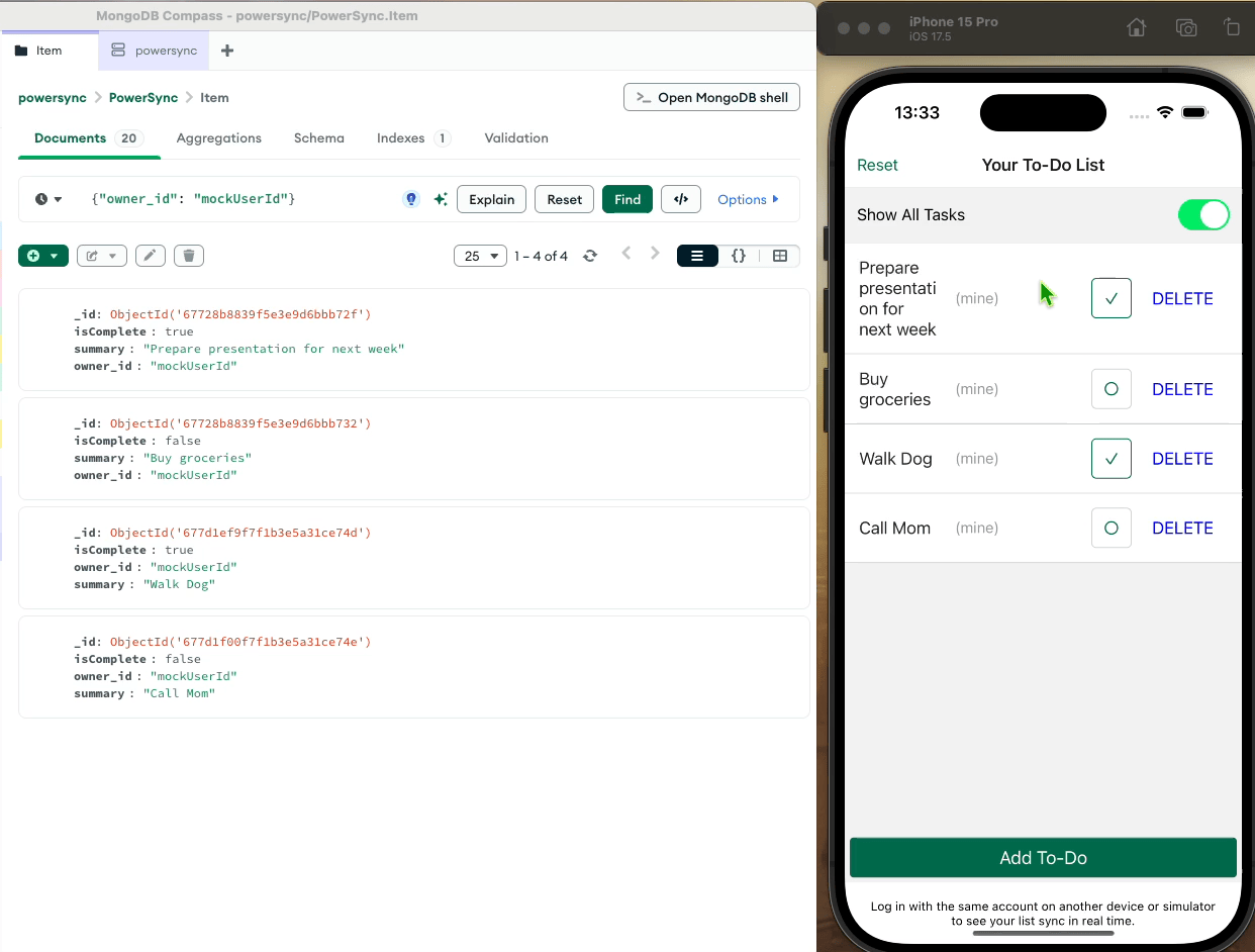 Screenshot of the UI