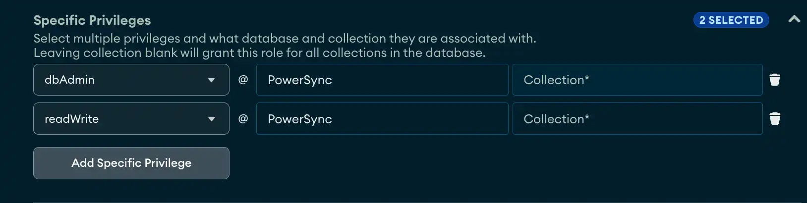Screenshot of the UI