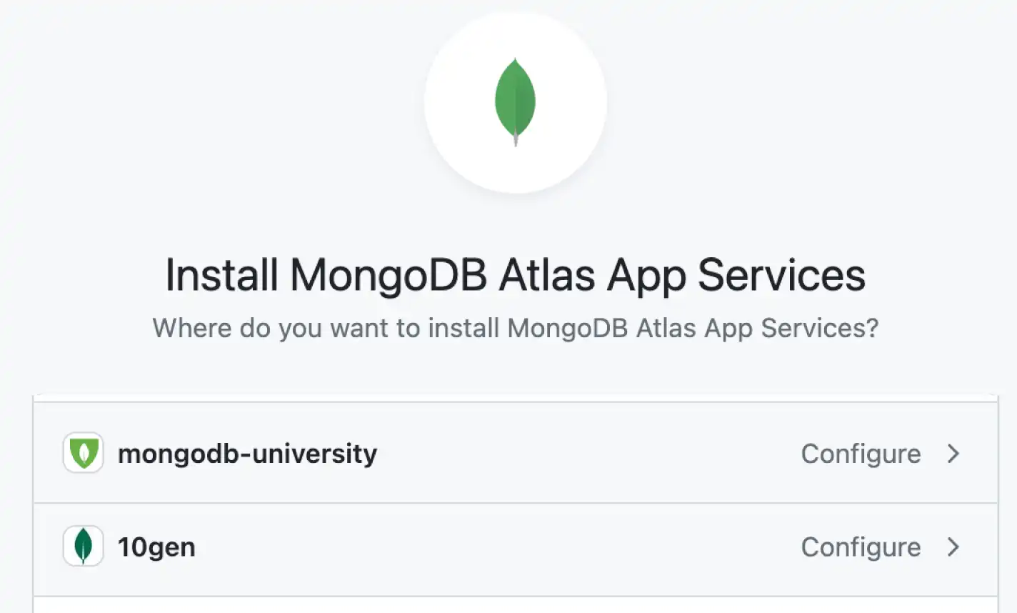 GitHub Application install location screen