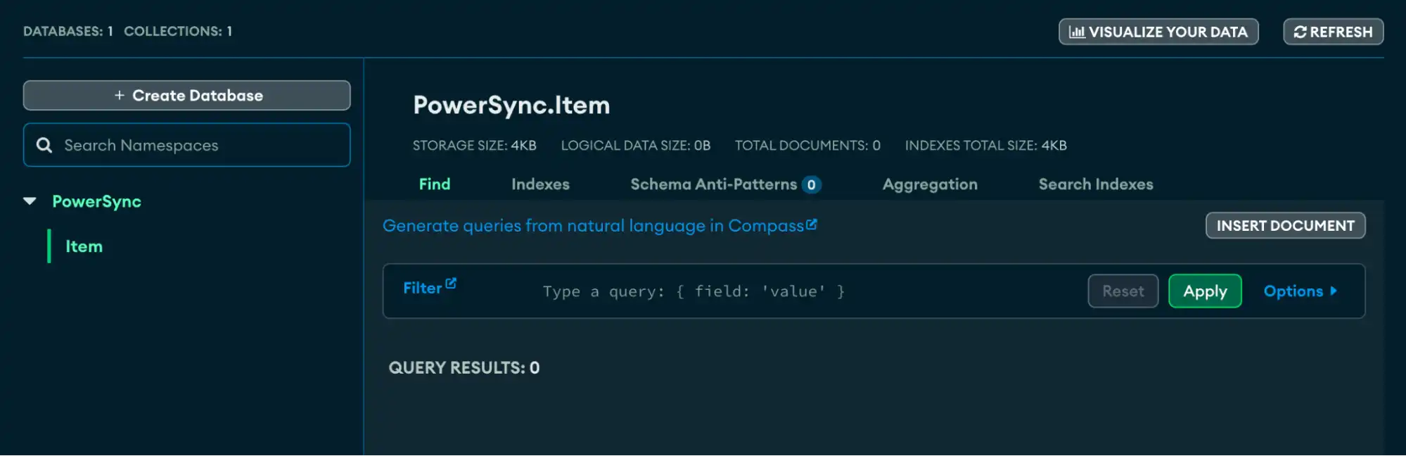 Screenshot of the UI