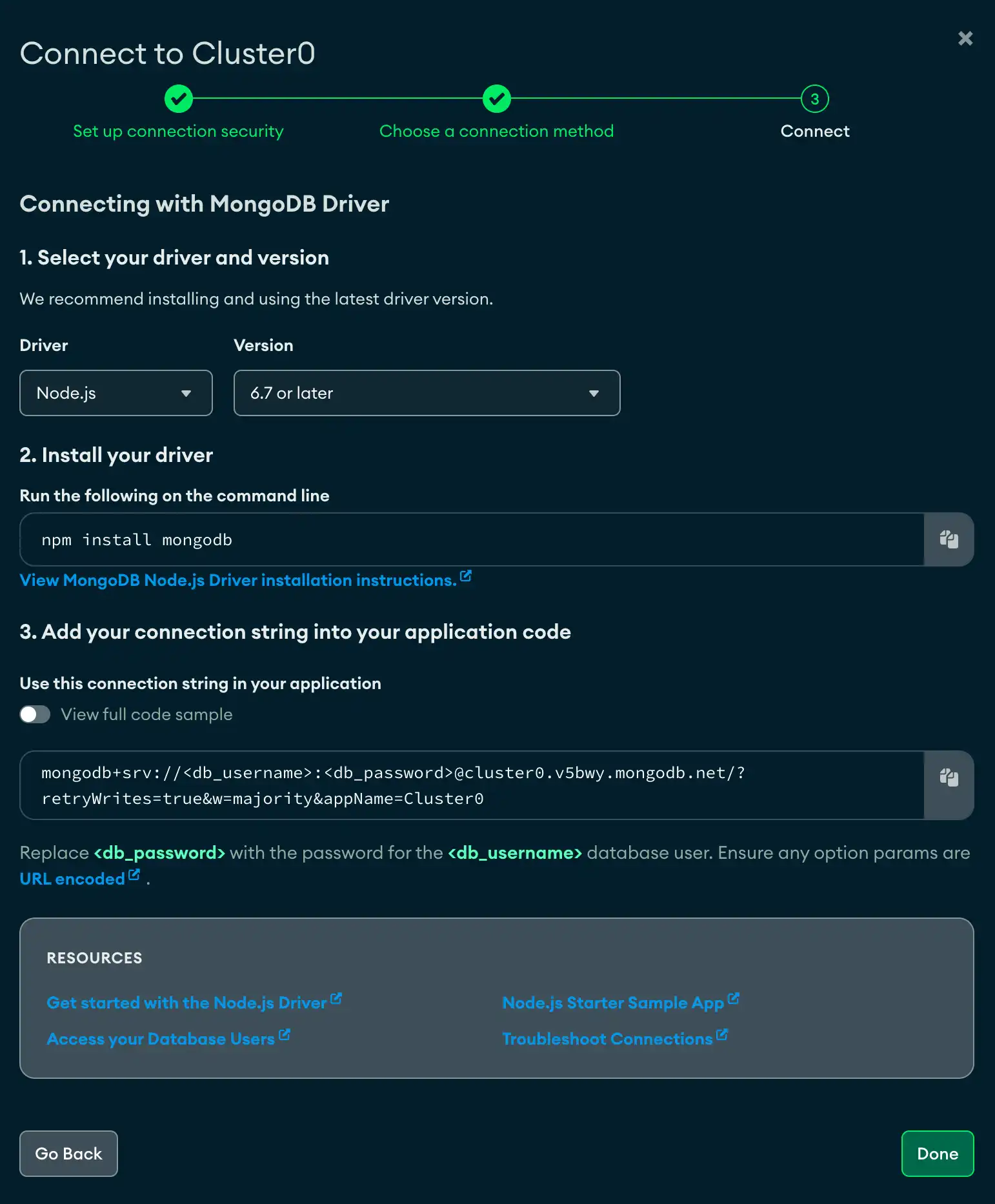 Screenshot of the UI