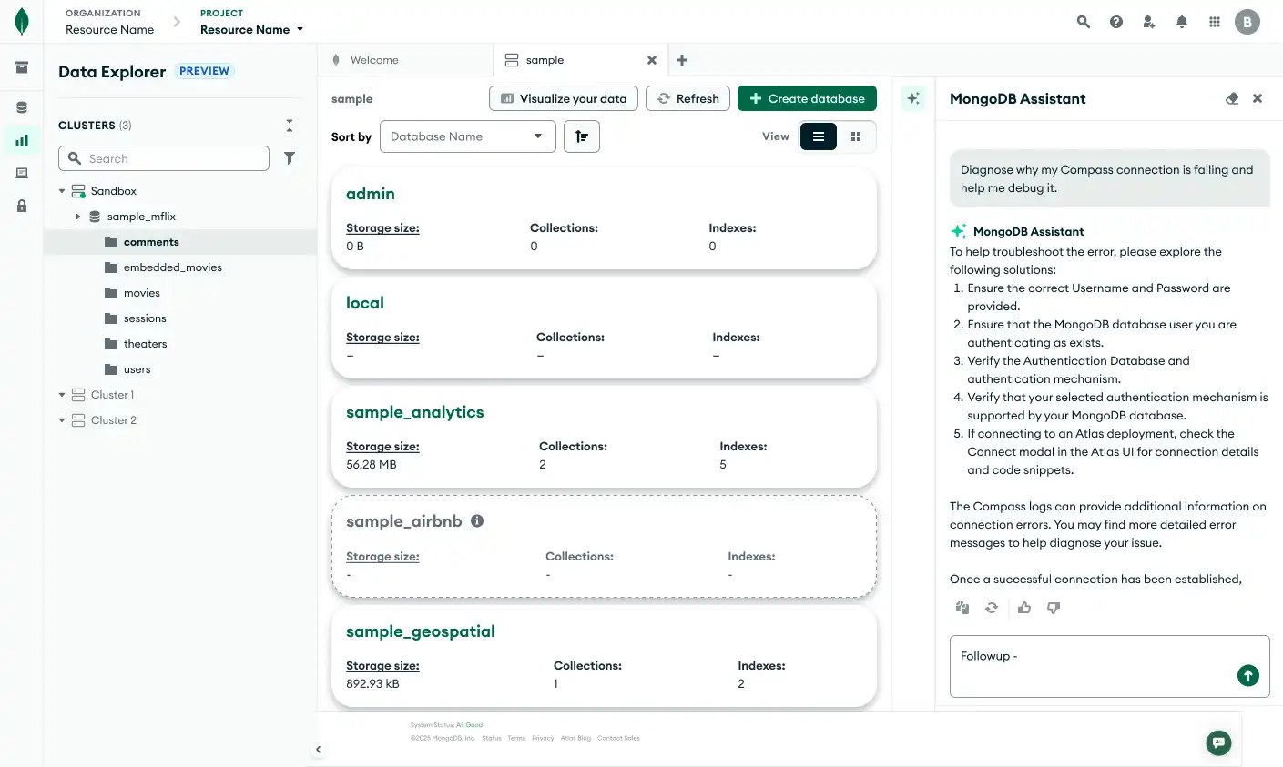 Data ExplorerPage with opened AI drawer
