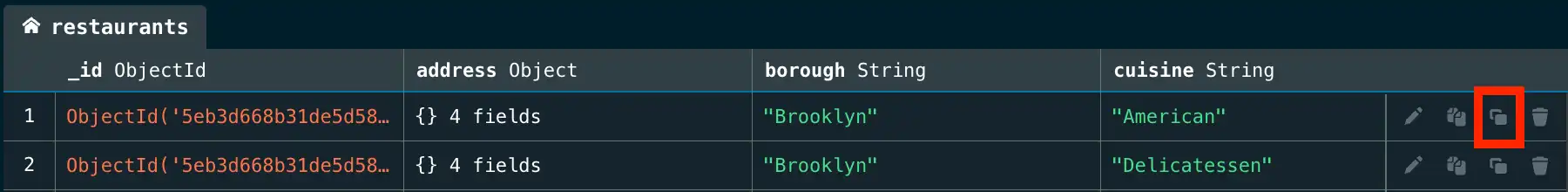 Copy Document from Table View