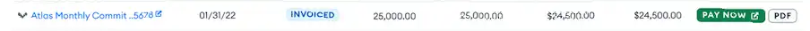 In your invoice's  "Payment Details" section, click the action "PAY NOW" to pay for your subscription directly from the YayPay website.