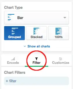 Image showing how to access filter tab