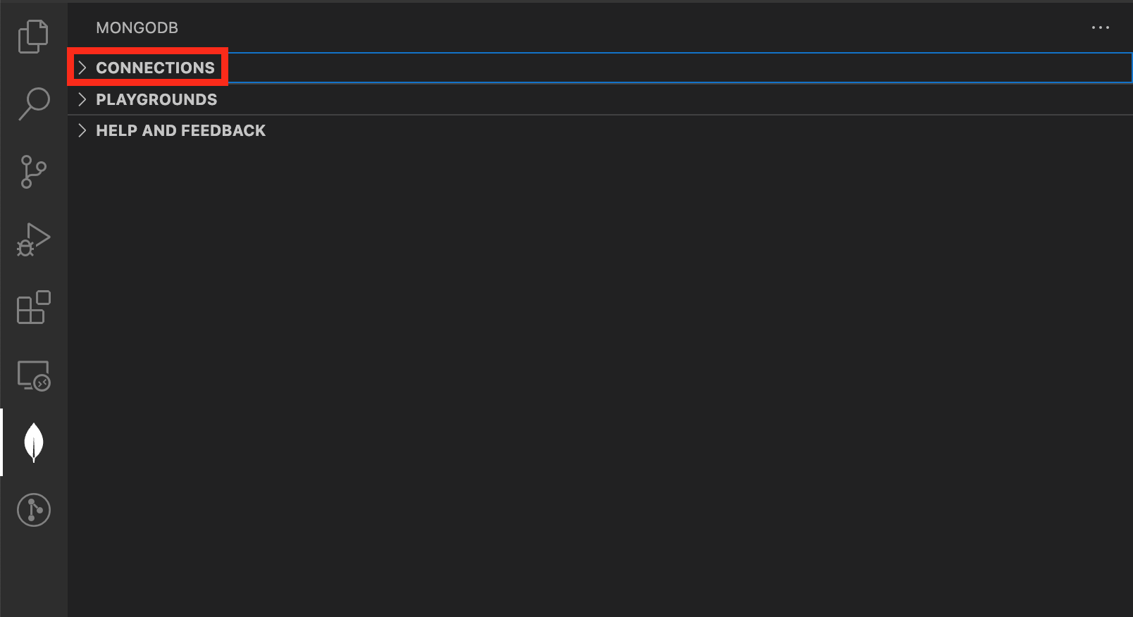 Image showing connections pane