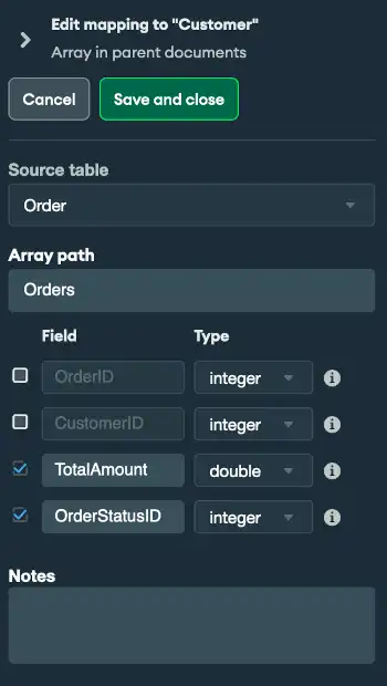 Customer Mapping Rule Example