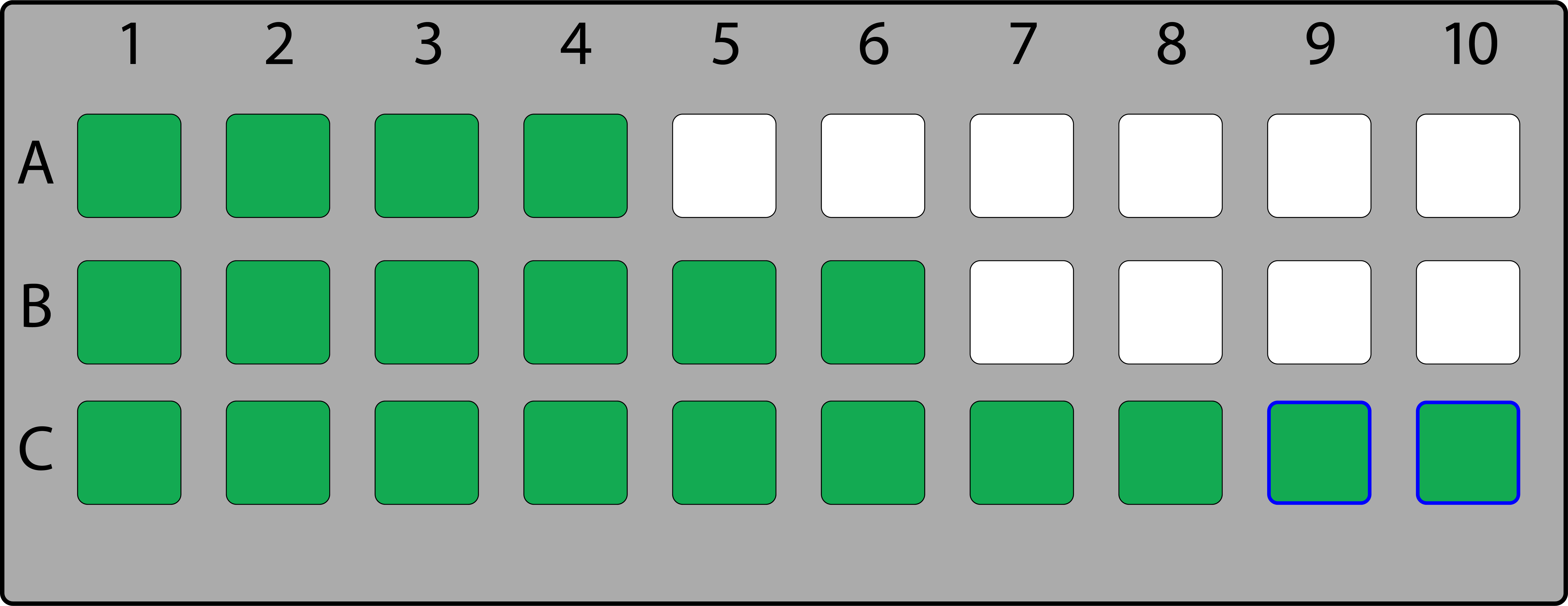 Two-dimensional seating map