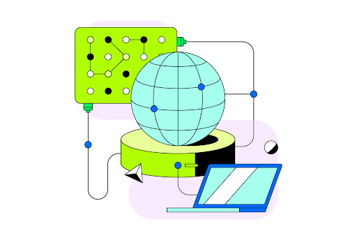 Illustration depicting global connection