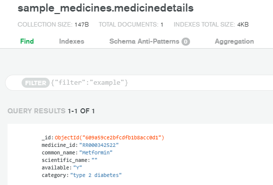 query results