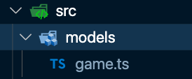  game.ts file inside models folder that lives inside src folder