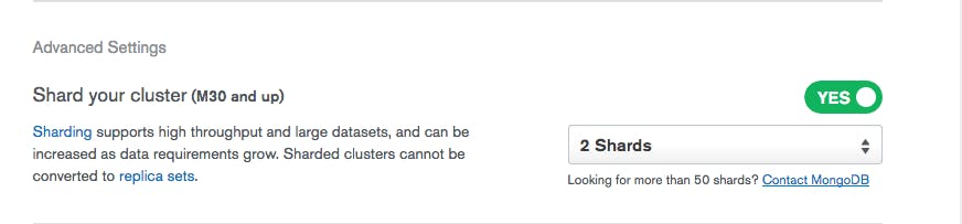 Sharding your cluster in mongodb atlas