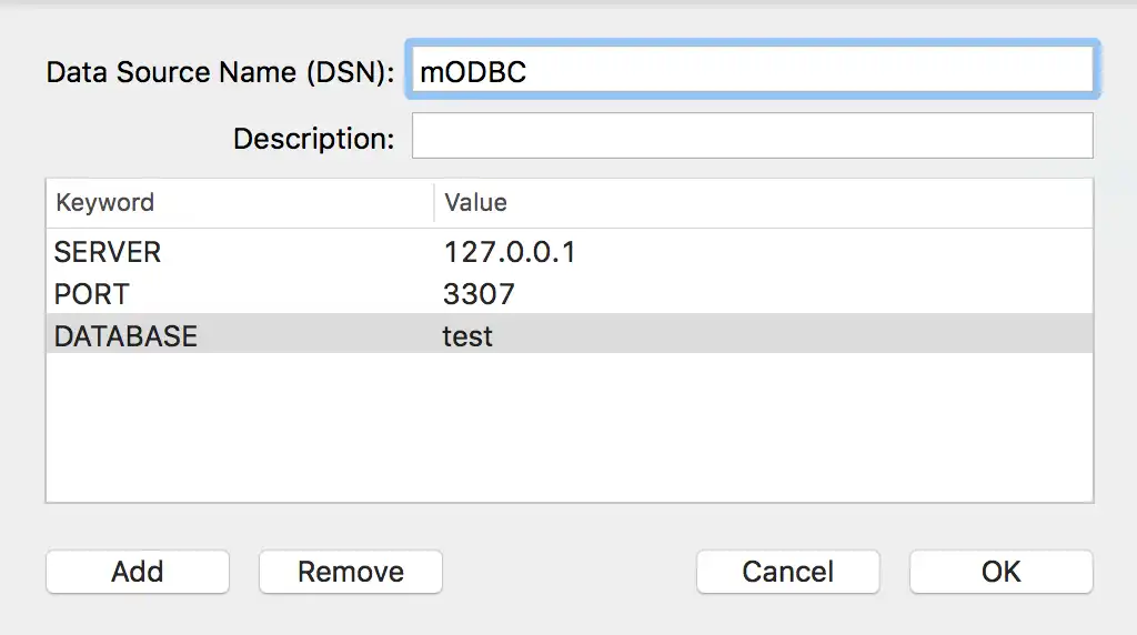 ODBC Manager DSN 配置