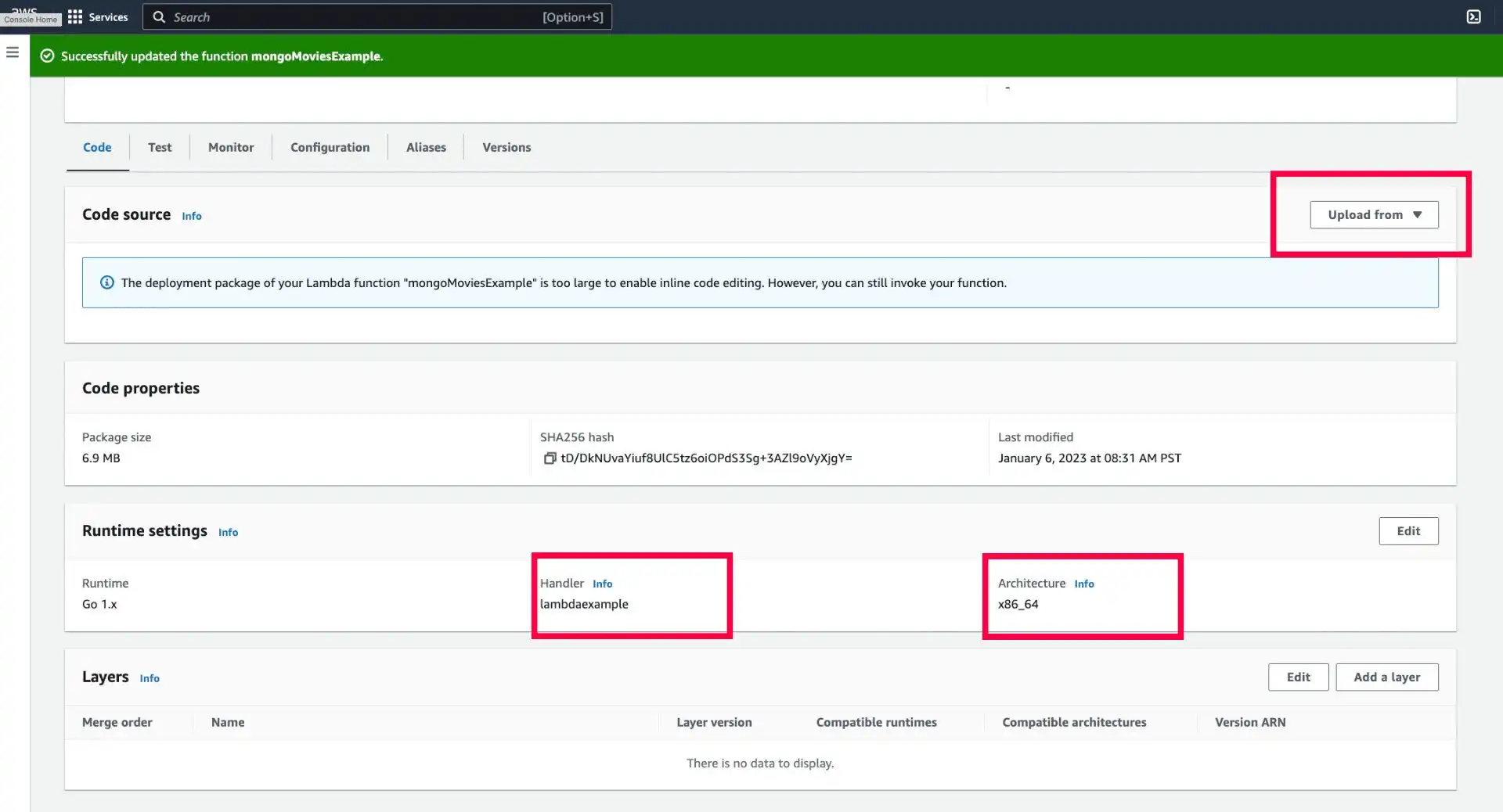 AWS Lambda MongoDB Go项目